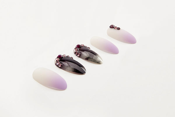 Ardell Ardell Nail Addict Premium Artificial Nail Set Marble Purple Ombré