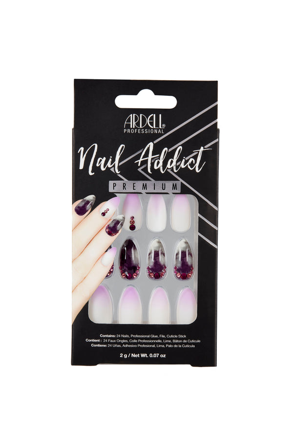 ardell Ardell Nail Addict Premium Artificial Nail Set Marble Purple Ombré