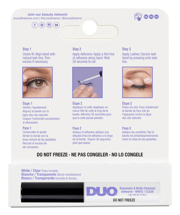 Ardell DUO Rosewater & Biotin Striplash Adhesive Clear