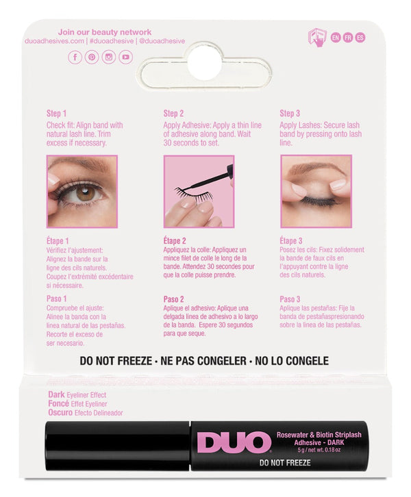 Ardell DUO Rosewater & Biotin Striplash Adhesive Dark