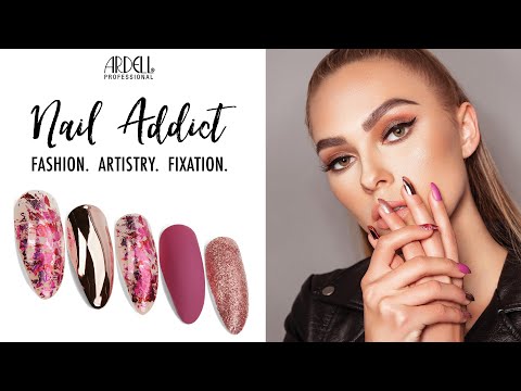 Ardell Nail Addict Premium Artificial Nail Set Chrome Pink Foil