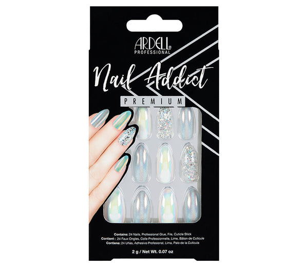ardell Nail Addict Premium Artificial Nail Set Holographic Glitter