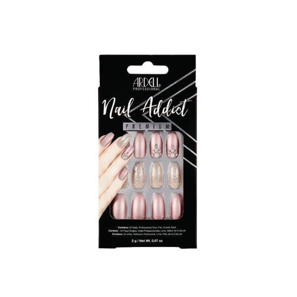 ardell Nail Addict Premium Artificial Nail Set - Metallic Lilac Pearl