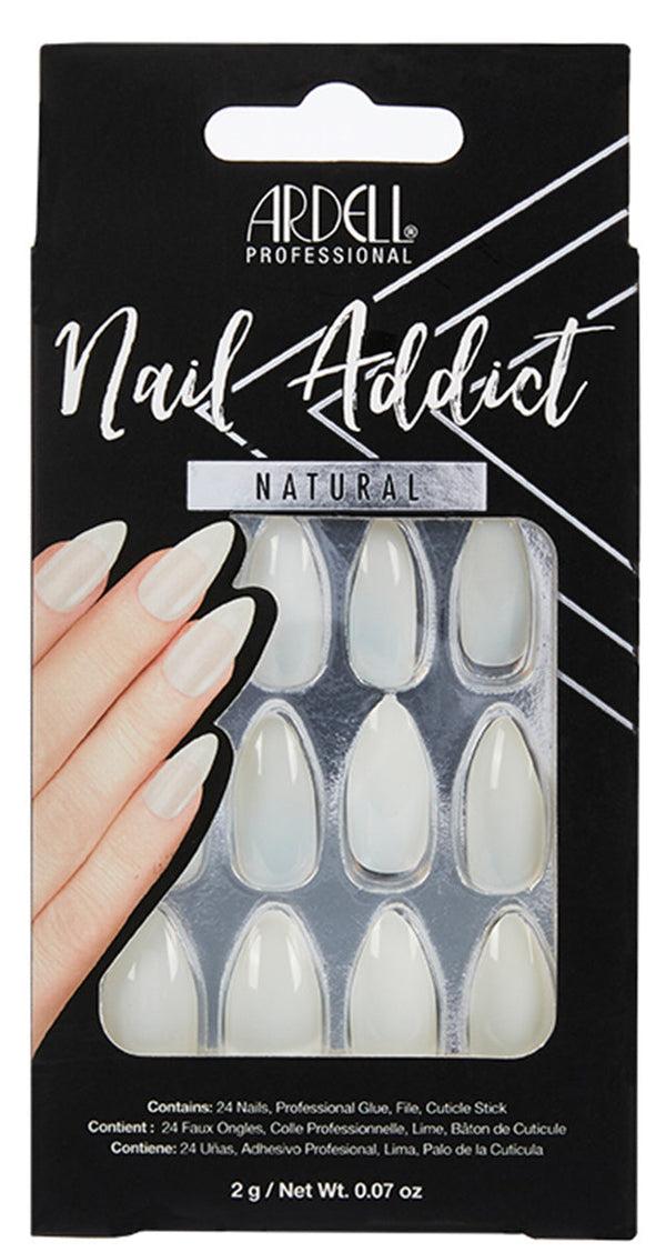 ardell Nail Addict Premium Artificial Nail Set Natural Stiletto