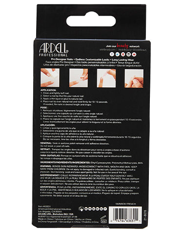 Ardell Nail Addict Premium Artificial Nail Set Rainbow French Tips