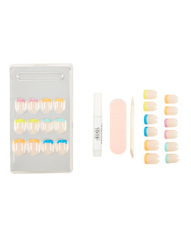 Ardell Nail Addict Premium Artificial Nail Set Rainbow French Tips