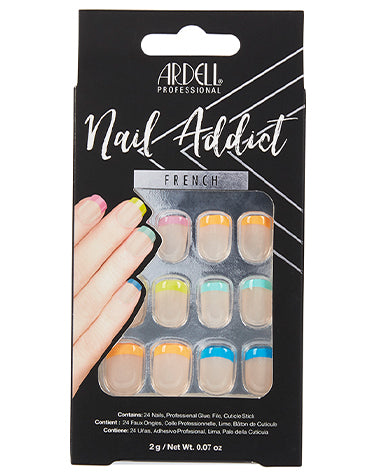 ardell Nail Addict Premium Artificial Nail Set Rainbow French Tips