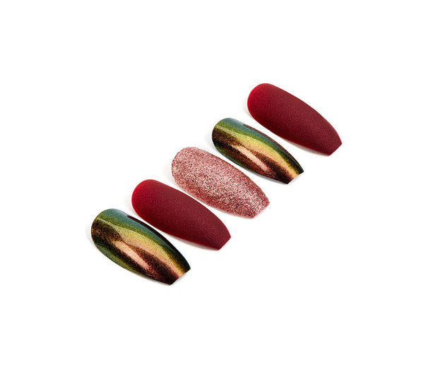 Ardell Nail Addict Premium Artificial Nail Set Red Cateye