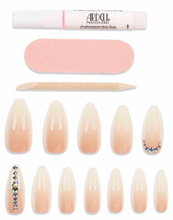 Ardell Nail Addict Premium Nail Set Nude Light Crystals