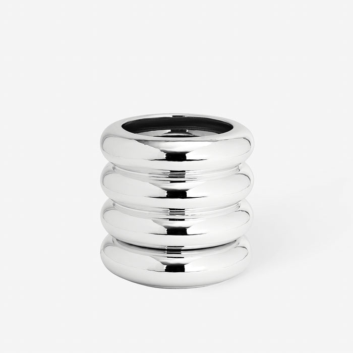 Areaware Chen Chen And Kai Williams Stacking Planter - Tall Chrome