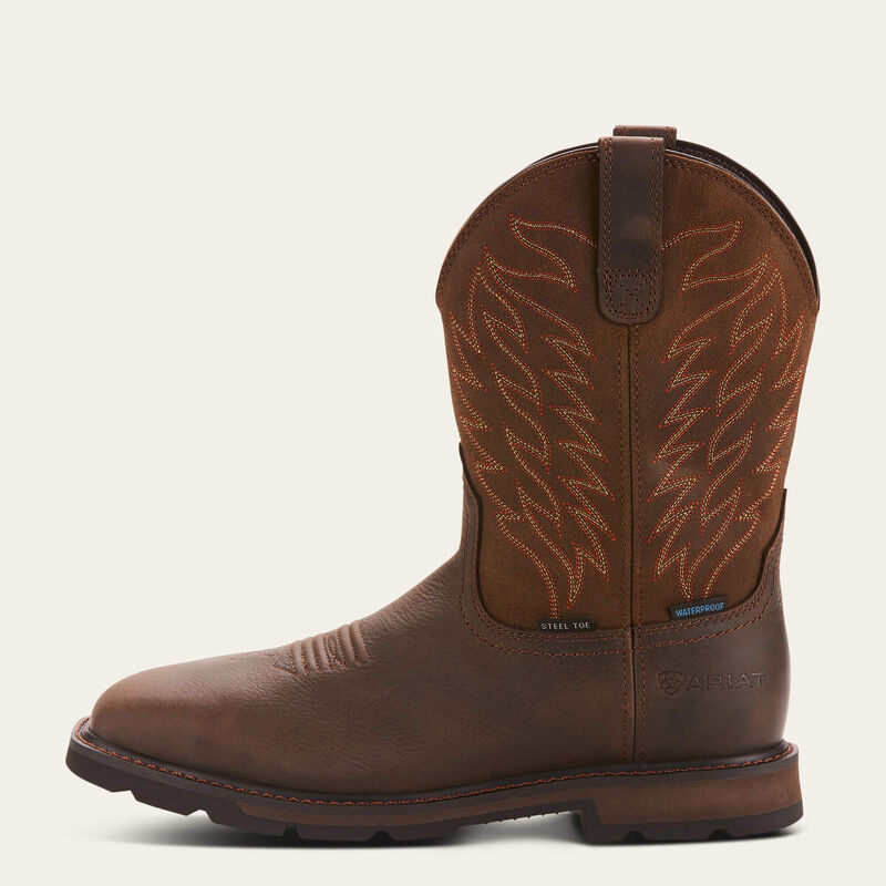 Ariat Groundbreaker Wide Square Toe Waterproof Steel Toe Work Boot