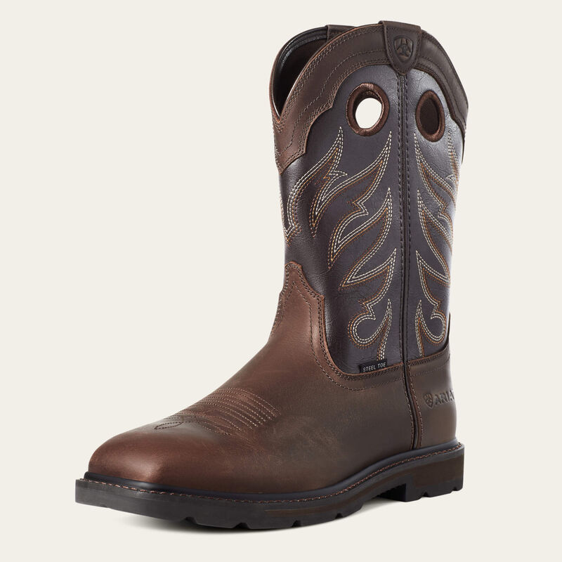 ariat Groundwork Wide Square Toe Steel Toe Work Boot