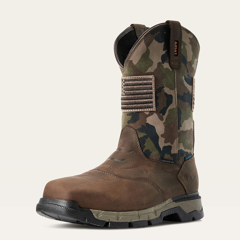 ariat Rebar Flex Patriot Waterproof Composite Toe Work Boot