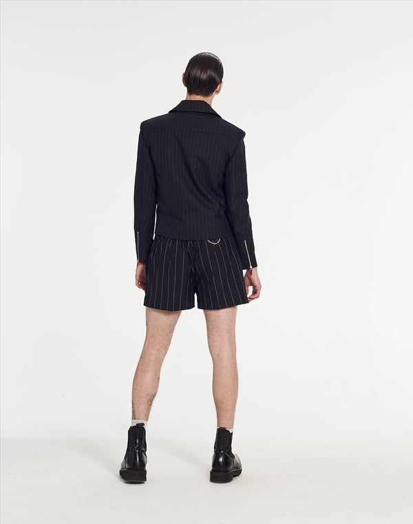 Armand Basi Bowie Dark Shorts In Pinstripe Fabric By Armand Basi
