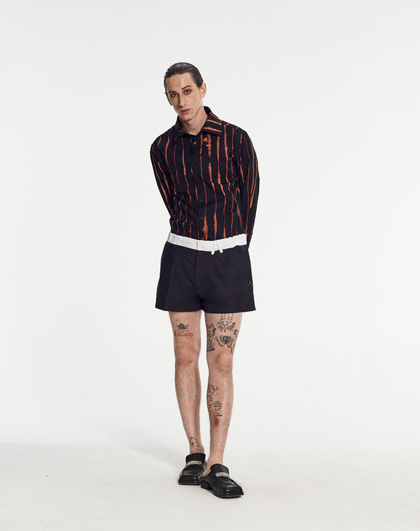 Armand Basi Bowie Grey Shorts In Pinstripe Fabric By Armand Basi