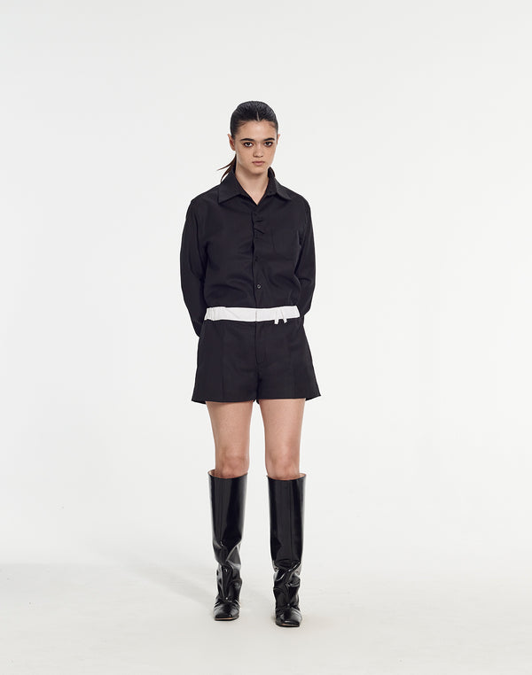 Armand Basi Bowie Grey Shorts In Pinstripe Fabric By Armand Basi