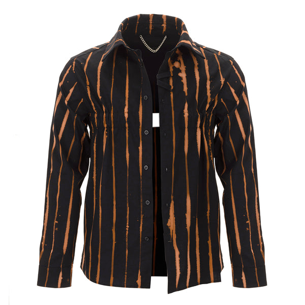 armand basi Classic Black Shirt with Front Elastic Band by Armand Basi