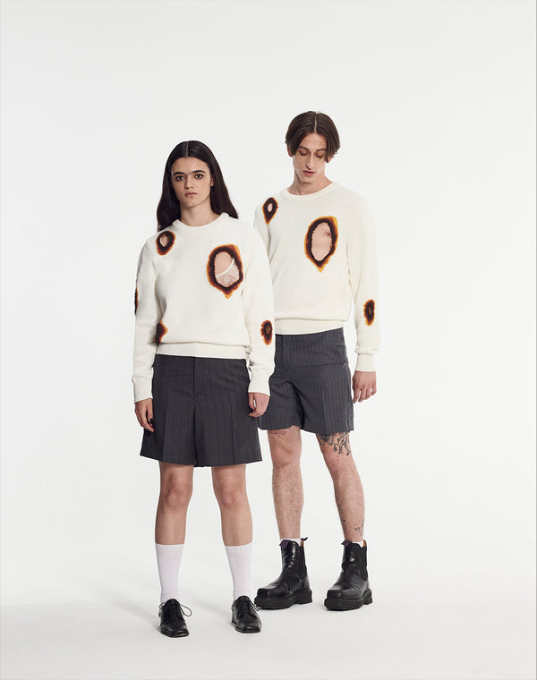 Armand Basi Jacquard Sweater With Burn Effect By Armand Basi