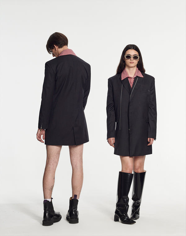 Armand Basi Long Tailored Jacket In Pinstripe Fabric By Armand Basi