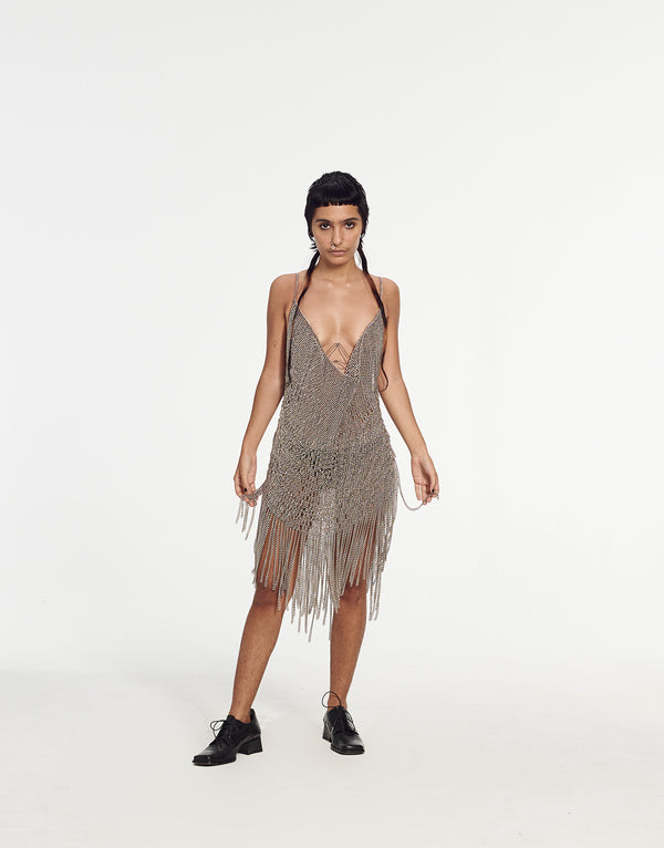 Armand Basi Paris Mini Dress With Hooked Chains By Armand Basi
