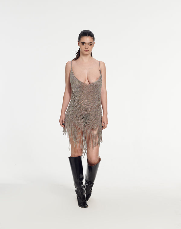Armand Basi Paris Mini Dress With Hooked Chains By Armand Basi