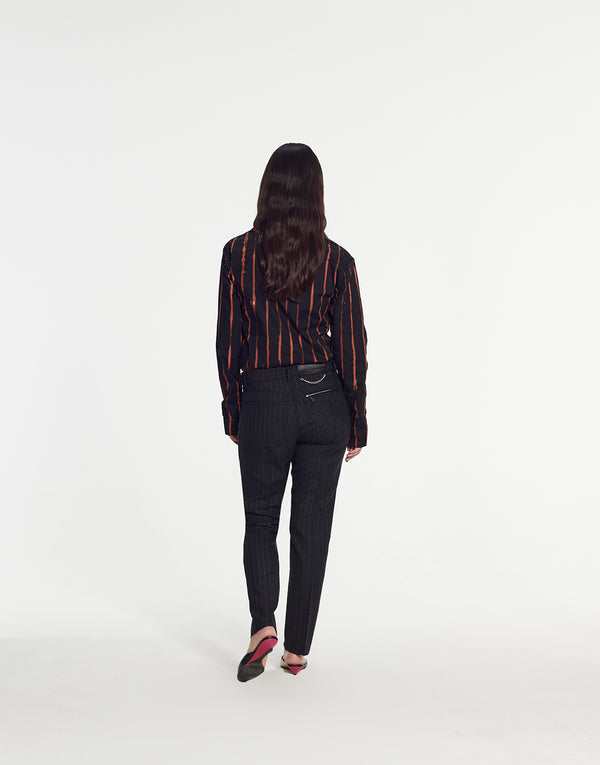 Armand Basi Suede Denim Trouser In Pinstripe Fabric By Armand Basi