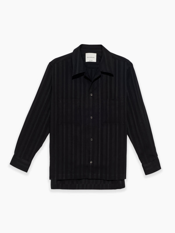 armando cabral CARLOS Long Sleeve Shirt in Noir