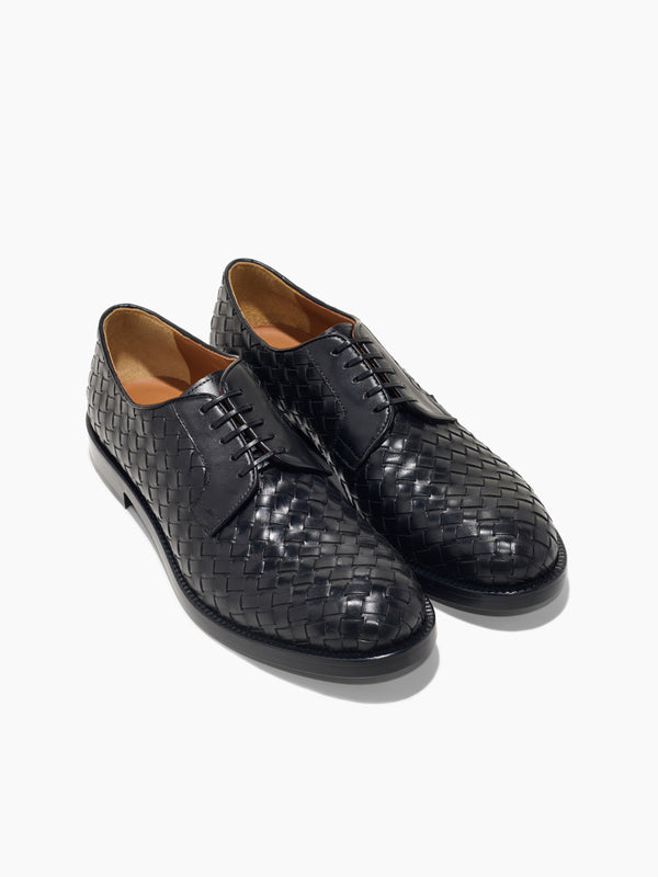 Armando Cabral GABU Woven Lace-up Derby-Noir