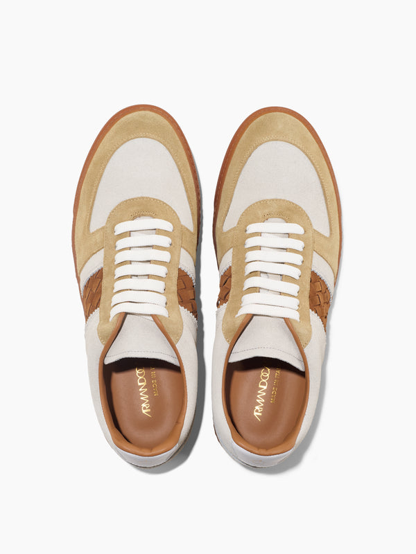 Armando Cabral GAO Woven Low-top Sneaker In Cuoio