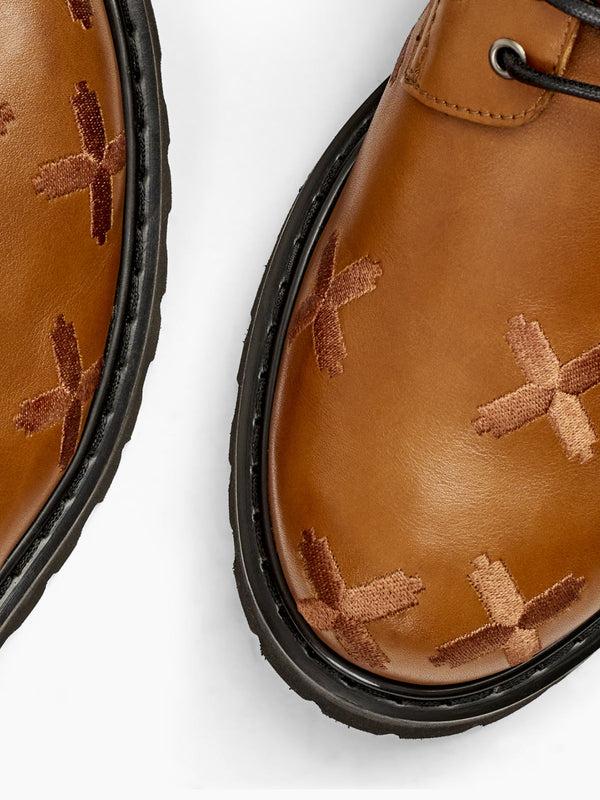 Armando Cabral GEBA Lace-up Lug Boot In Caramel