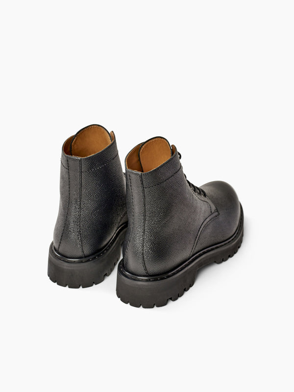 Armando Cabral GEBA Lace-up Lug Boot In Noir
