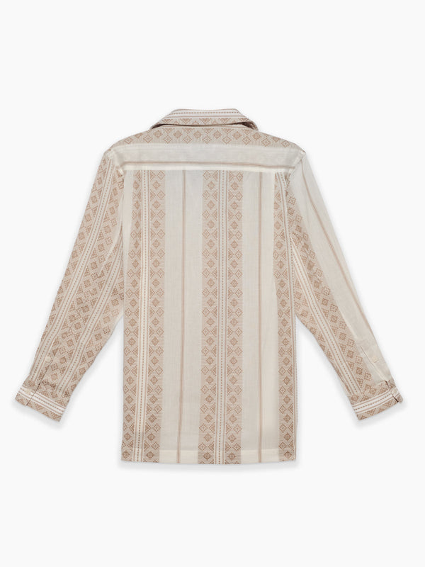 Armando Cabral LAURO Long Sleeve Shirt In Beige