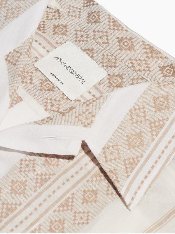 Armando Cabral LAURO Long Sleeve Shirt In Beige