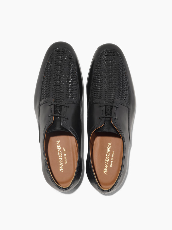 Armando Cabral LISBOA Woven Lace-up In Noir