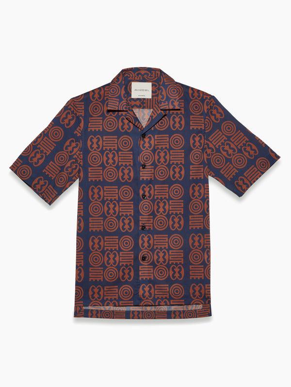 armando cabral LUKAS Short Sleeve Shirt in Blue