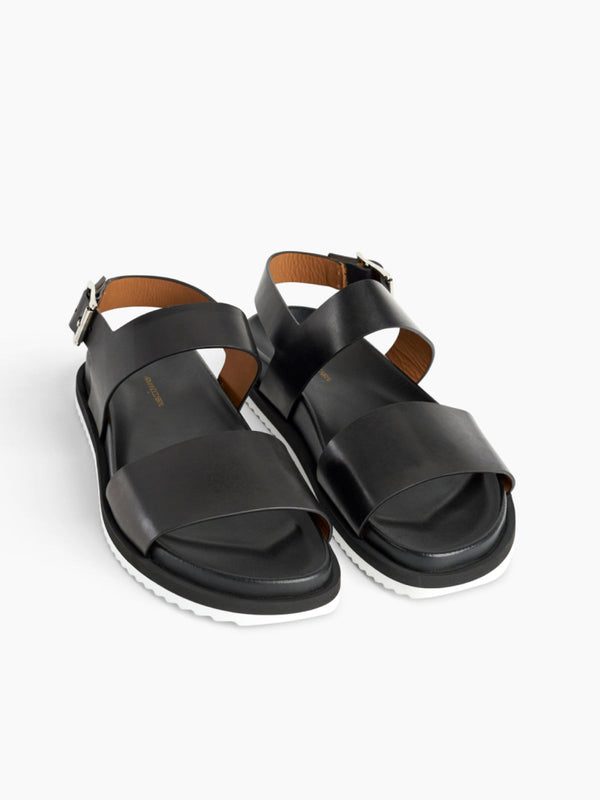 Armando Cabral MONSOA Buckle Strap Sandal In Noir