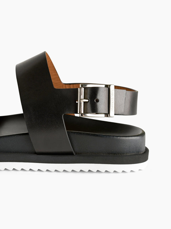 Armando Cabral MONSOA Buckle Strap Sandal In Noir