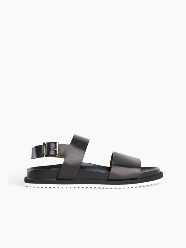 armando cabral MONSOA Buckle Strap Sandal in Noir