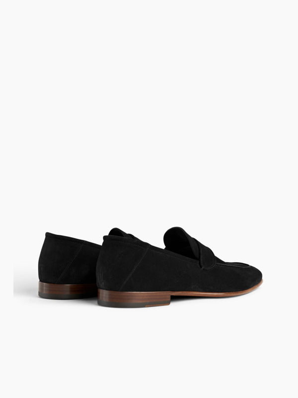 Armando Cabral MORTON Suede Slip-on Loafer In Noir