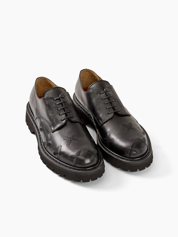 Armando Cabral OBA Lace-up Lug Aban Derby In Noir