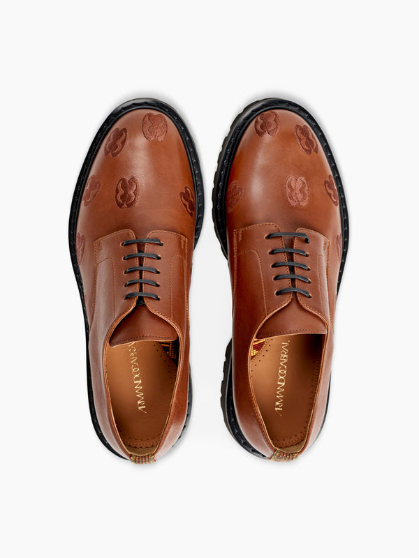Armando Cabral OBA Lace-up Lug Derby In Caramel