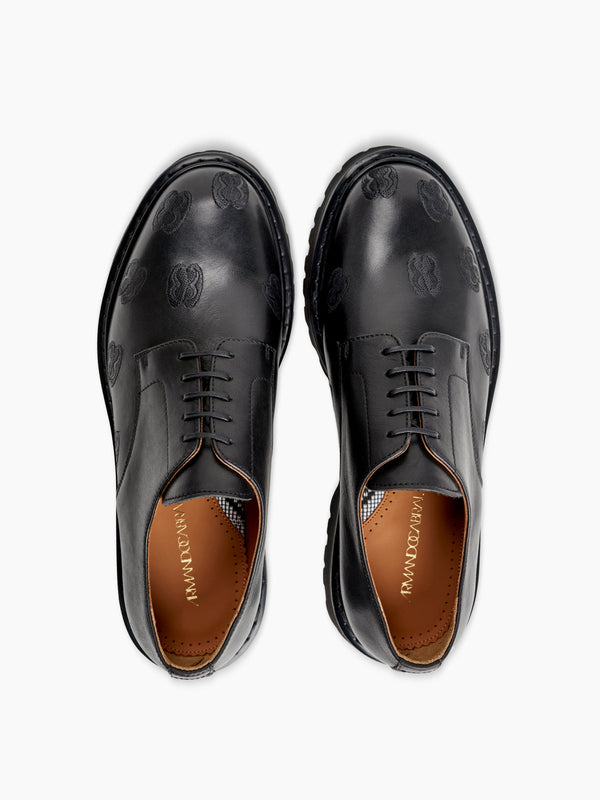 Armando Cabral OBA Lace-up Lug Derby In Noir