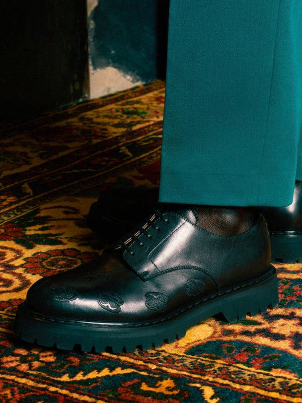 Armando Cabral OBA Lace-up Lug Derby In Noir