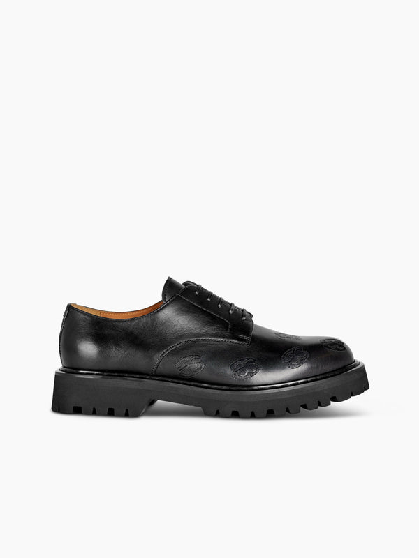 armando cabral OBA Lace-up Lug Derby in Noir