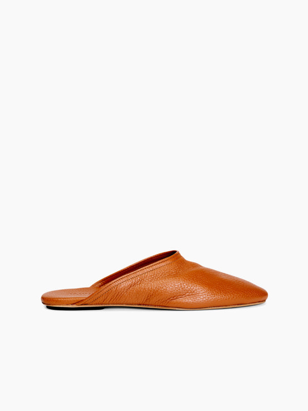 Armando Cabral QUEBO Zip-Pouch Slipper In Cuoio