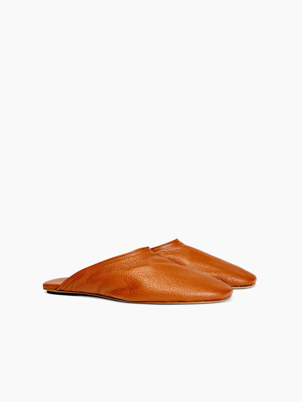 Armando Cabral QUEBO Zip-Pouch Slipper In Cuoio