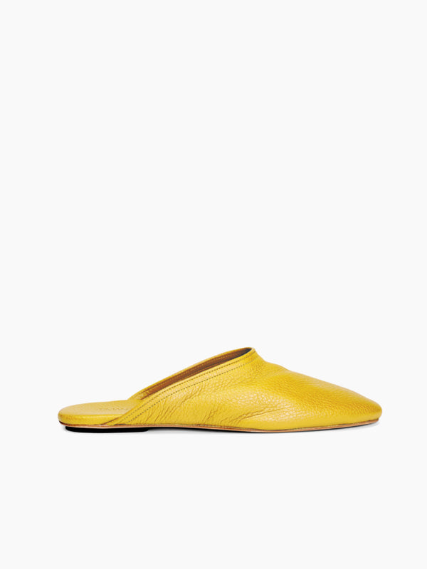 Armando Cabral QUEBO Zip-Pouch Slipper In Mustard
