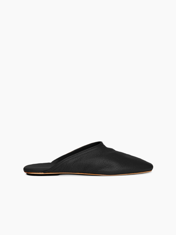 Armando Cabral QUEBO Zip-Pouch Slipper In Noir