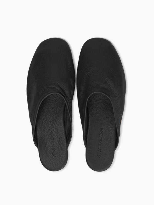 Armando Cabral QUEBO Zip-Pouch Slipper In Noir