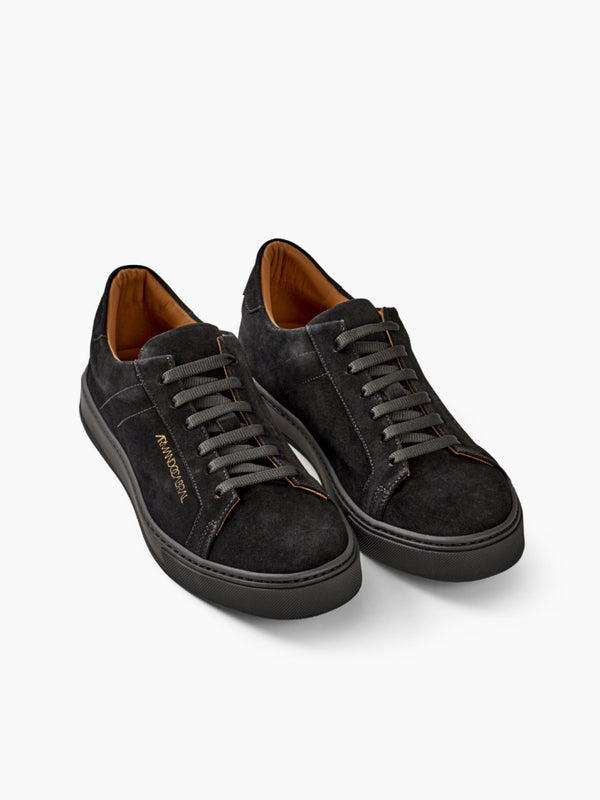 Armando Cabral BROOME Suede Low-top Sneaker In Noir